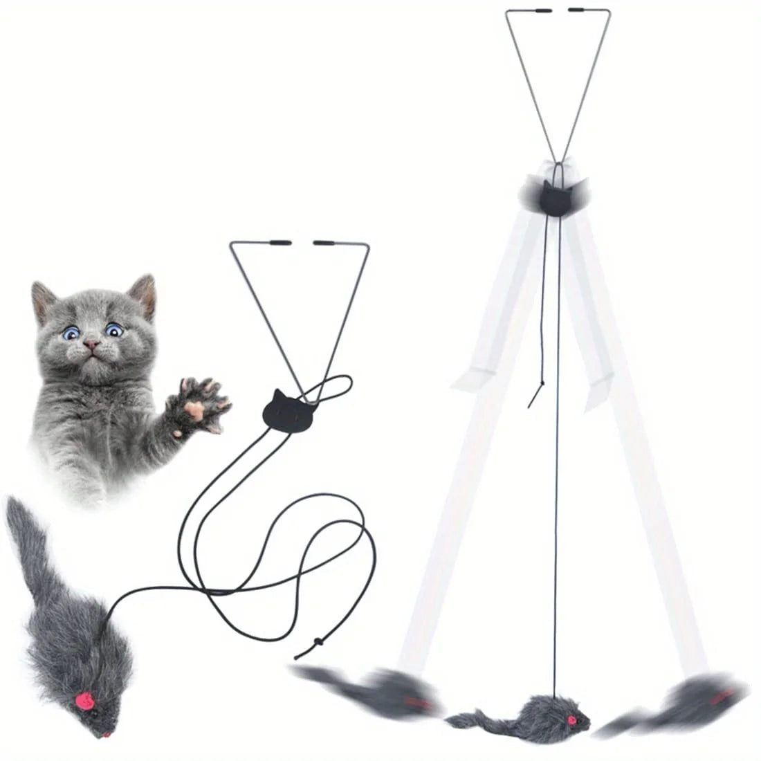 The Bounce & Pounce Door Hanging Cat Toy
